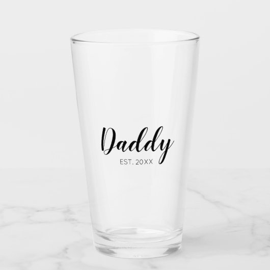 Nieuwe papa Vastgestelde typografie Glas (Voorkant)
