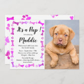 Nieuwe papaver - roze meisje - nieuw compact - hon aankondiging (Voorkant / Achterkant)