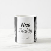 Nieuwe pappa 2 fotocollage koffiemok (Center)