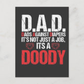 Nieuwe pappa tegen diaper pappa adult Probleem Briefkaart (Voorkant)