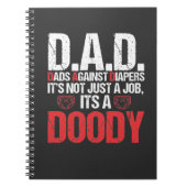Nieuwe pappa tegen diaper pappa adult Probleem Notitieboek (Voorkant)