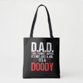 Nieuwe pappa tegen diaper pappa adult Probleem Tote Bag (Voorkant)