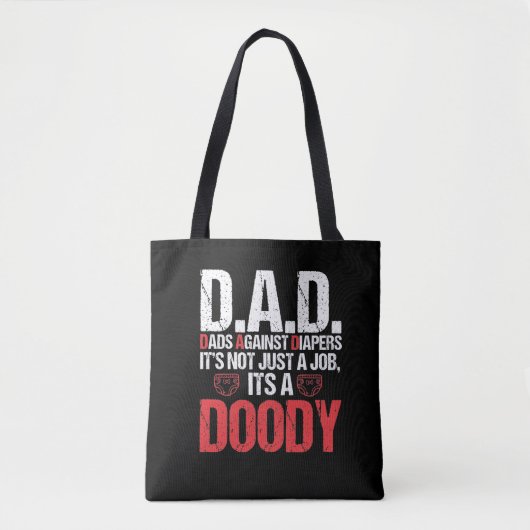 Nieuwe pappa tegen diaper pappa adult Probleem Tote Bag (Voorkant)