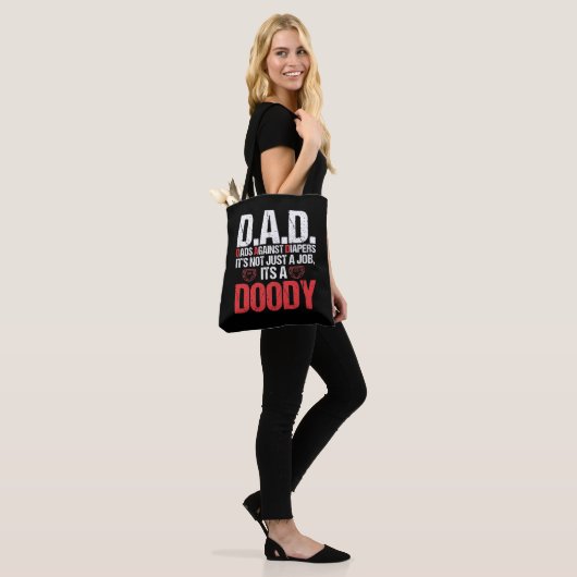 Nieuwe pappa tegen diaper pappa adult Probleem Tote Bag (Op model)