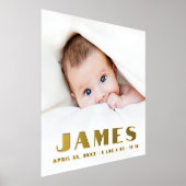 Nieuwe pasgeboren baby naam datum lengte lengte le folie afdrukken (Laagn)