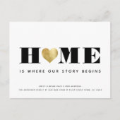 Nieuwe Passen getrouwd voor thuisgebruik Eenvoudig Aankondigingskaart (Voorkant)