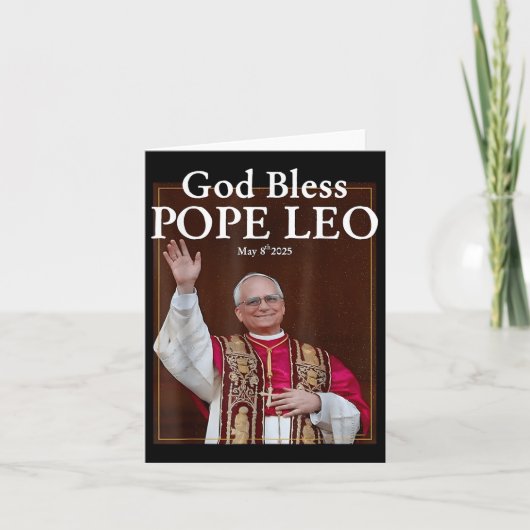 Nieuwe Paus 2025 God Bless Pope Leo 8 mei 2025 Nie Kaart (Voorkant)