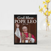 Nieuwe Paus 2025 God Bless Pope Leo 8 mei 2025 Nie Kaart (Gele Bloem)