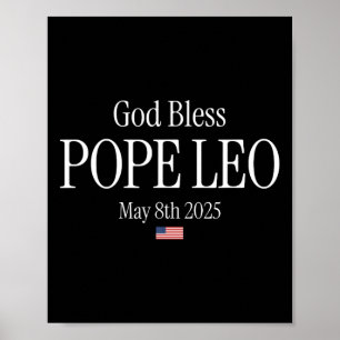 Nieuwe Paus 2025 God Bless Pope Leo 8 mei 2025 Nie Poster
