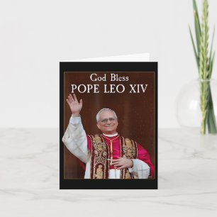 Nieuwe Paus 2025 God Zegen Paus Leo Xiv Kaart