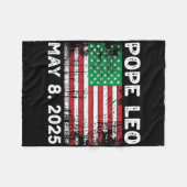 Nieuwe paus Leo Fleece Deken (Voorkant (Horizontaal))