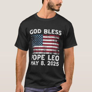 Nieuwe paus Leo US God zegene paus Leo Amerikaanse T-shirt