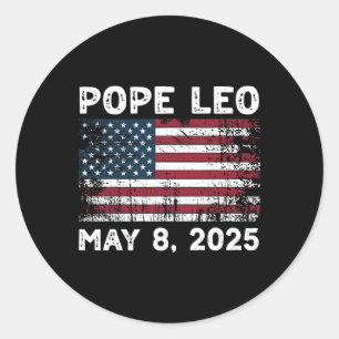 Nieuwe Paus Leo US Paus Leo Amerikaans Paus Ronde Sticker