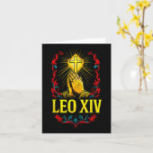 Nieuwe paus Leo XIV Kaart (Gele Bloem)