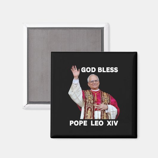 Nieuwe Paus Leo XIV Katholieke geschenken Merch So Magneet (Voorkant / Achterkant)