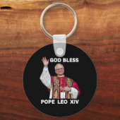 Nieuwe Paus Leo XIV Katholieke geschenken Merch So Sleutelhanger (Voorkant)