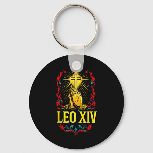 Nieuwe paus Leo XIV Sleutelhanger (Voorkant)