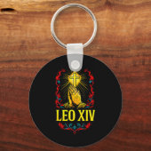 Nieuwe paus Leo XIV Sleutelhanger (Voorkant)