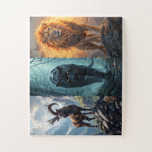 Nieuwe Pazzle Game Animal Art Legpuzzel (Verticaal)