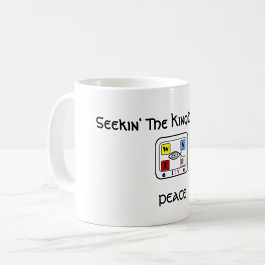 Nieuwe PEACE-MOK 11oz Koffiemok (Voorkant links)