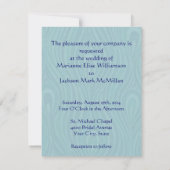 Nieuwe Peacock Wedding Invitation Kaart (Achterkant)