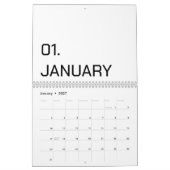 Nieuwe personalize Text Logo Calendar Kalender (Jan 2027)