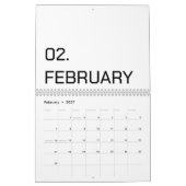 Nieuwe personalize Text Logo Calendar Kalender (Feb 2027)