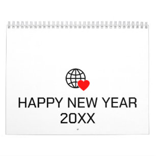 Nieuwe personalize Text Logo Calendar Kalender