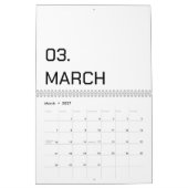 Nieuwe personalize Text Logo Calendar Kalender (Mar 2027)
