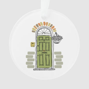 Nieuwe persoonlijke startnaam, adres, postcode jaa ornament