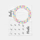 Nieuwe Pet Dog Cat Milestone Blanket Photo Backdro Fleece Deken (Voorkant)