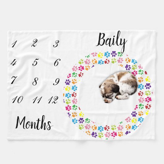 Nieuwe Pet Dog Cat Milestone Blanket Photo Backdro Fleece Deken