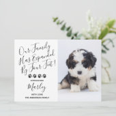 Nieuwe Pet Dog Puppy kondiging Kaart (Staand voorkant)