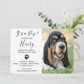 Nieuwe Pet Dog Puppy kondiging Kaart (Staand voorkant)