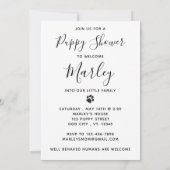 Nieuwe Pet Dog Puppy Shower Kaart (Achterkant)