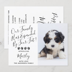 Nieuwe Pet Dog Puppy Shower Kaart