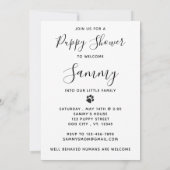 Nieuwe Pet Dog Puppy Shower Kaart (Achterkant)
