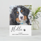 Nieuwe Pet Dog Puppy Shower Party Kaart (Staand voorkant)