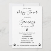 Nieuwe Pet Dog Puppy Shower Party Kaart (Achterkant)