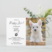 Nieuwe Pet Dog Puppy Shower Party Kaart (Staand voorkant)