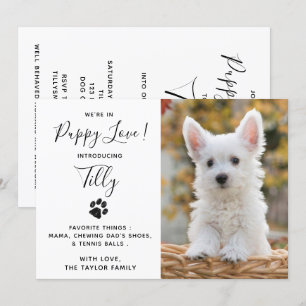 Nieuwe Pet Dog Puppy Shower Party Kaart