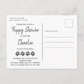 Nieuwe Pet Nieuwe Puppy Douche Uitnodiging (Achterkant)