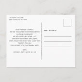 Nieuwe Pet Puppy Aankondigingskaart (Achterkant)