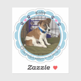 Nieuwe Pet Puppy Custom Dog Foto Sticker