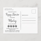 Nieuwe Pet Puppy Hondendouche Uitnodiging (Achterkant)