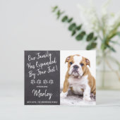 Nieuwe Pet Puppy Hondendouche Uitnodiging (Staand voorkant)