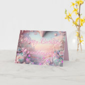 Nieuwe Pink Stars kleindochter Verjaardag Kaart (Gele Bloem)