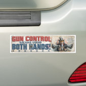 Nieuwe Pistool rechten tandar Bumpersticker (Op auto)
