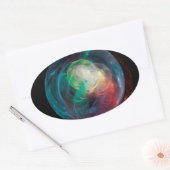 Nieuwe planeet ovale sticker (Envelop)