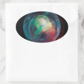Nieuwe planeet ovale sticker (Tas)